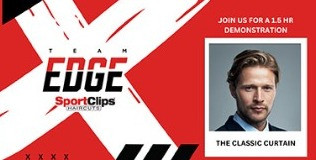 Team Edge SportClips Haircuts. The classic curtain  join us for a 1.5 hr demontration. The classic curtain