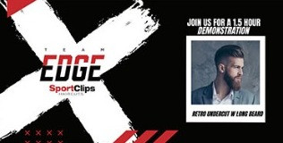 Team Edge SportClips Haircuts. Join us for a 1.5 hour demontration. Retro undercut w long beard