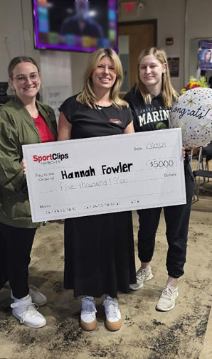 Hannah Fowler, Paul Mitchell the School St Louis, Q3 2024 Recipient