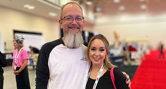 Abigail with Jim Massey, American Crew