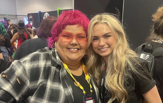 Battle of the Hair Winner Lauren with Wahl Educator, Colleen “Coco” Brickley